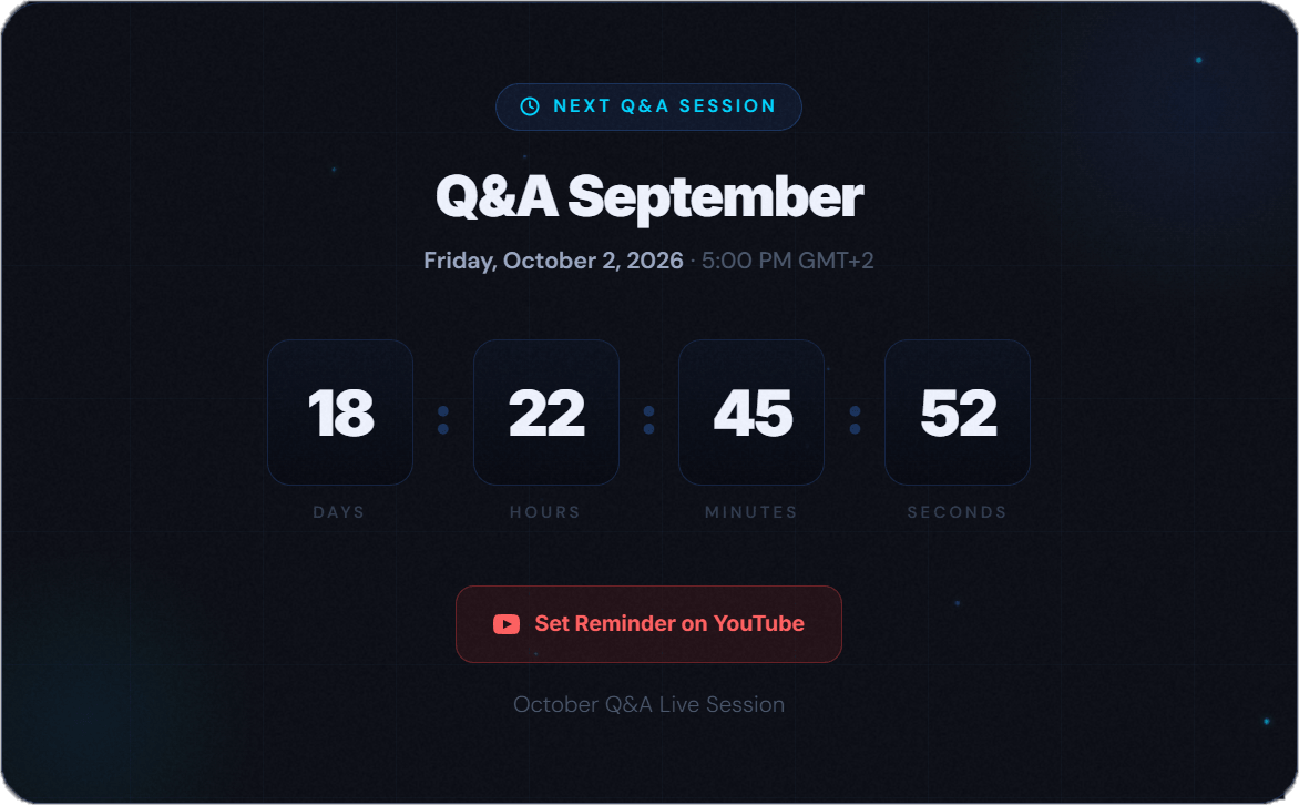 Monthly Live Q&A with Nicola